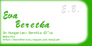 eva beretka business card